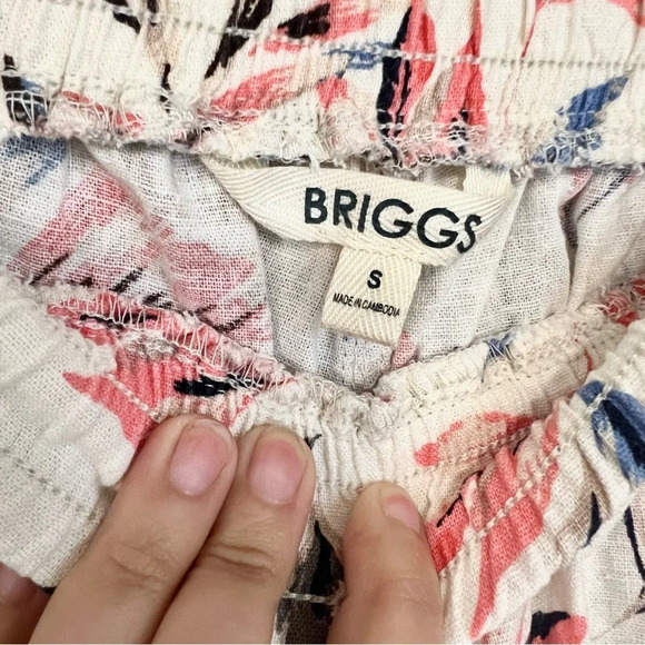 Briggs New York Womens Relaxed Fit Floral Linen Pull on Pant Size Small D163 - Picture 5 of 10
